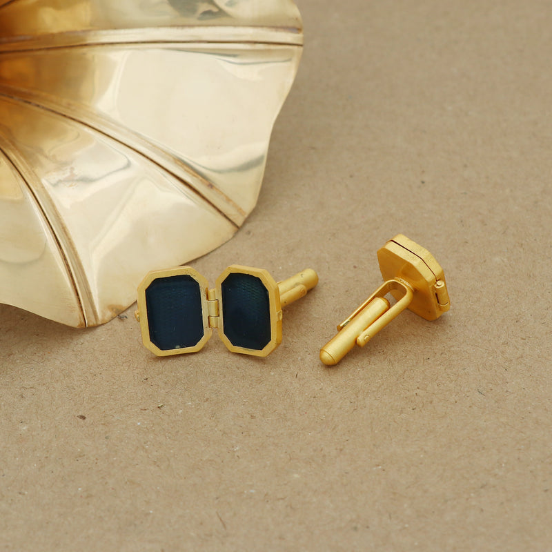 GOLD PLATED INITIAL CUFFLINKS