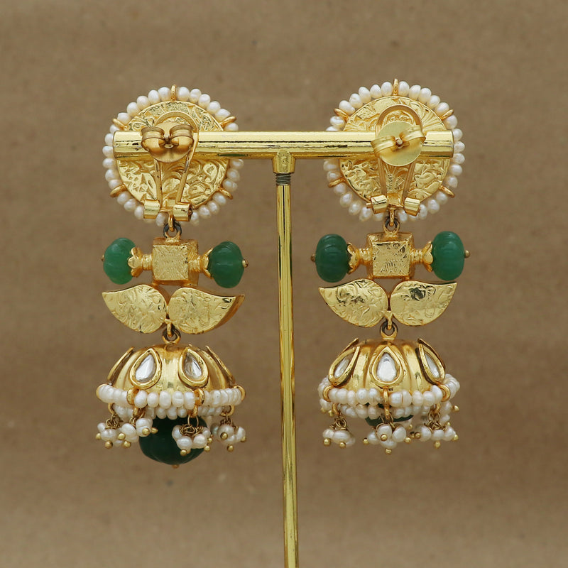 MAJESTIC RADIAL PEARL JHUMKI EARRINGS