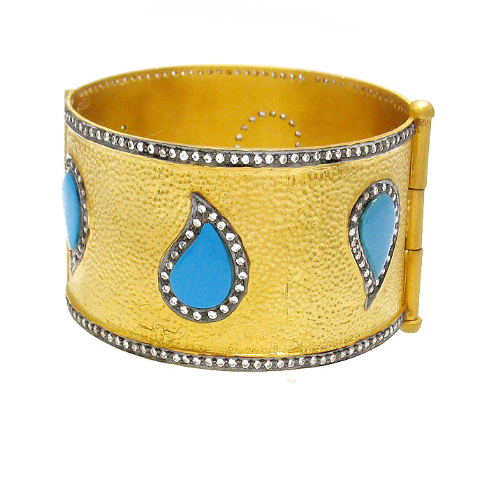 ENAMELLED PAISLEY CUFF