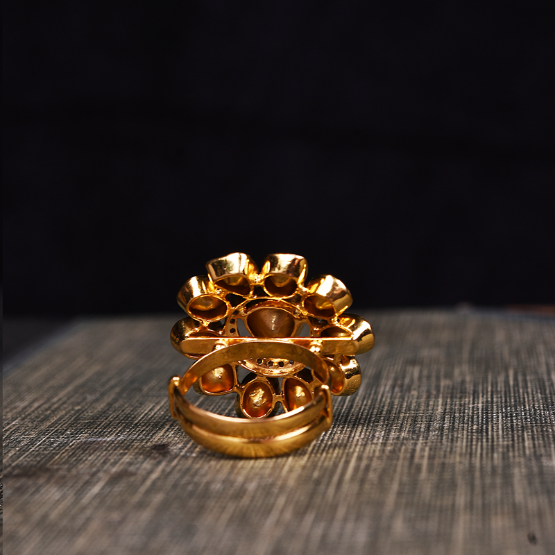 OPEN POLKI FLOWER RING