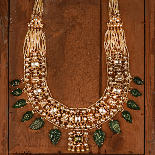 Green Leaf Polki Necklace