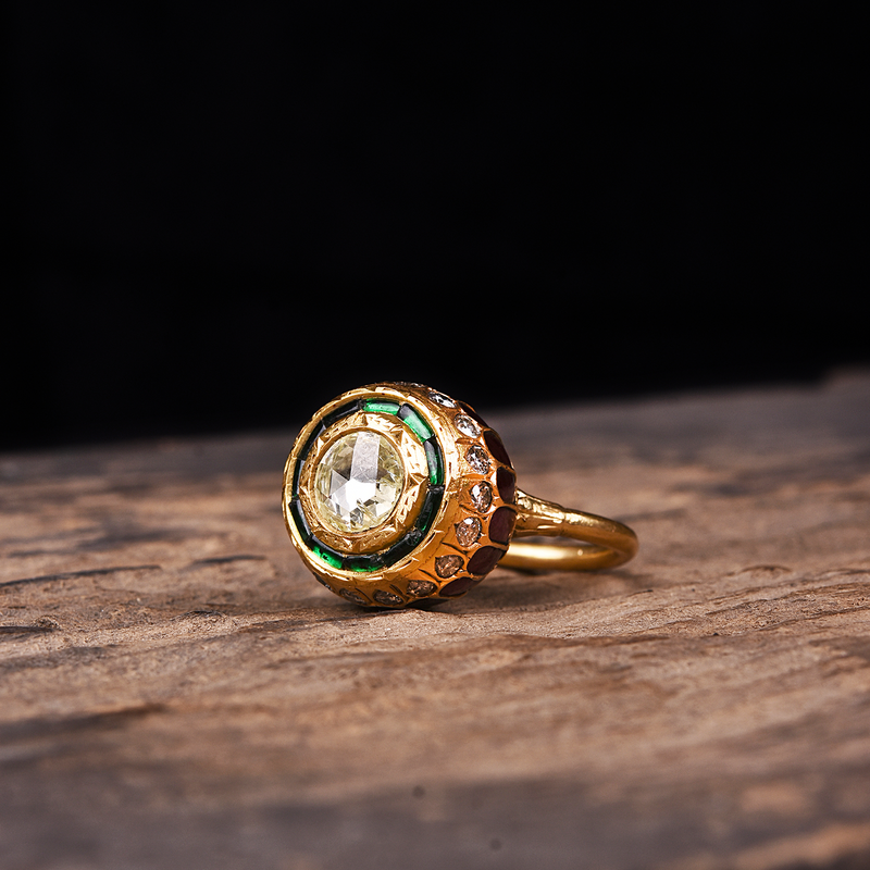 JODHPURI CALIBRE POLKI RING