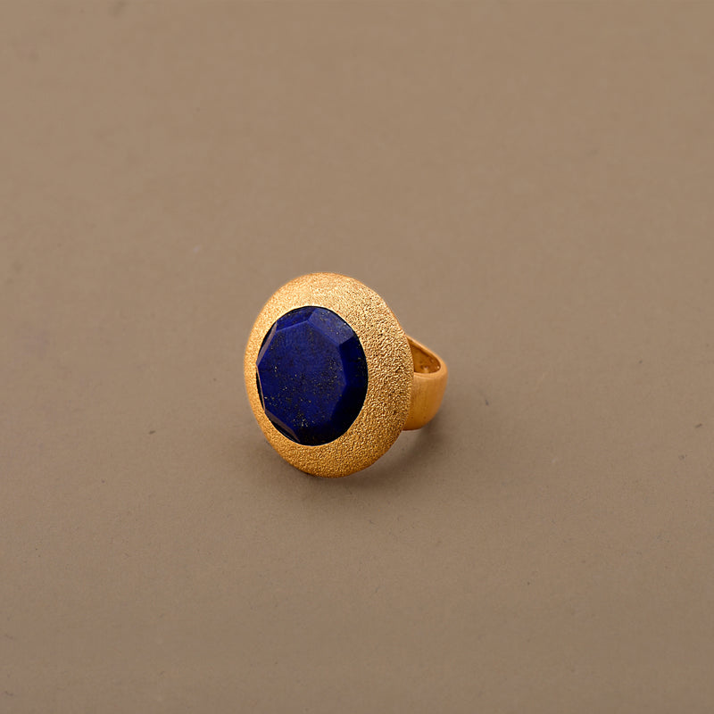 OCTAGONAL LAPIS RING