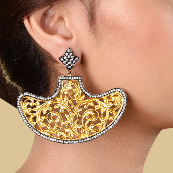 BOAT SHAPE FILIGREE EARRING