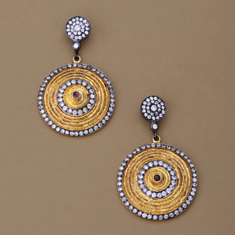 SPIRAL DISC EARRING