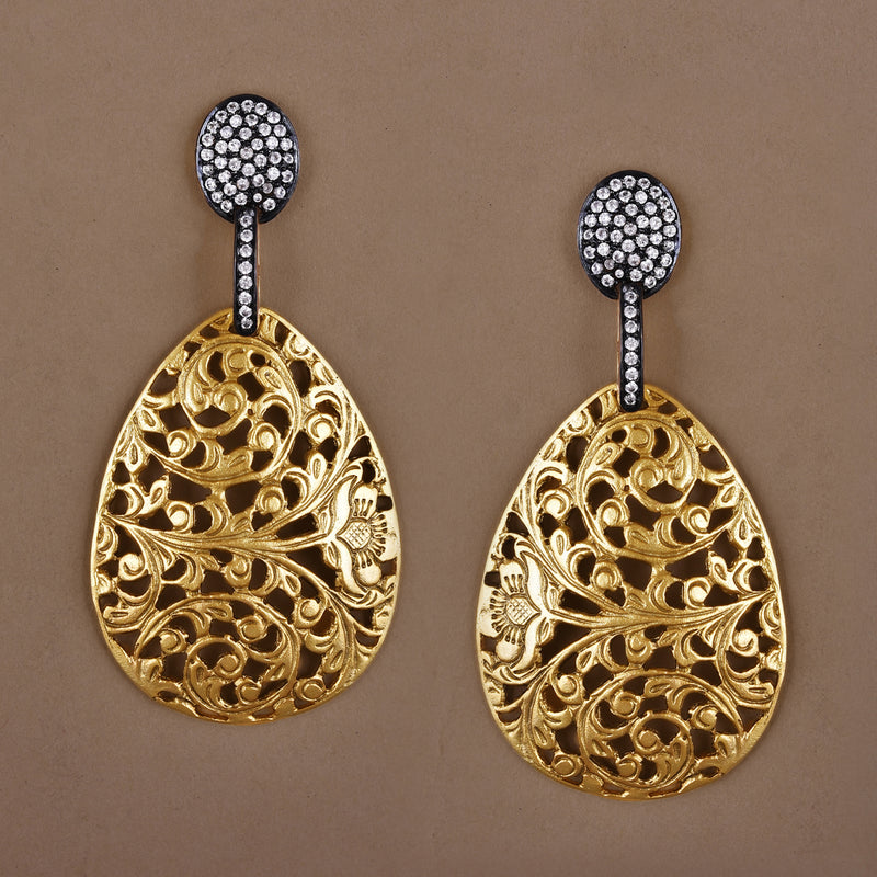 tear drop filigree earrings