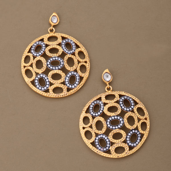 TEXTURED DISC EARRING