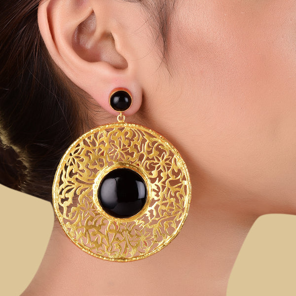 FILIGREE DISC EARRINGS