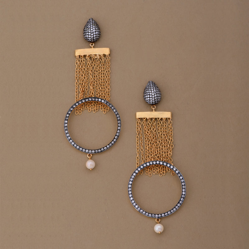 DROP RING EARRING