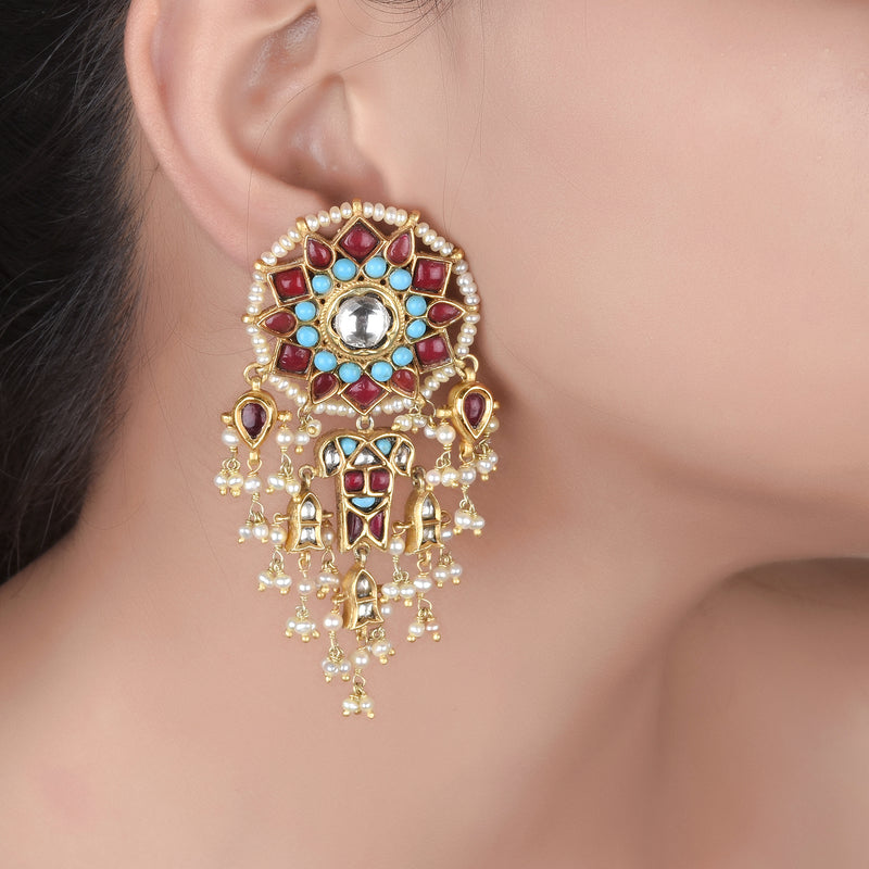 The Dual Layered Magar Earrings