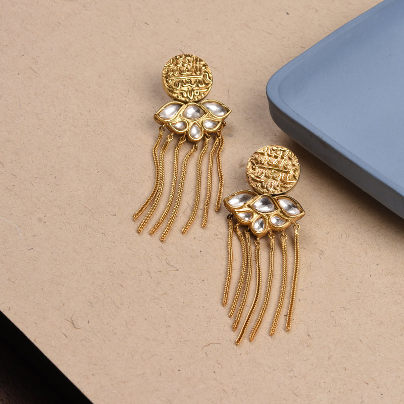 MOHAR CHAIN FRINGE EARRINGS