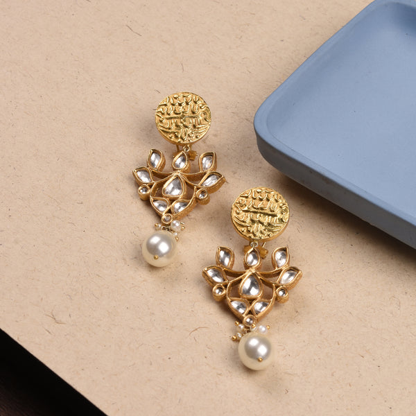 MOHAR POLKI FLORAL EARRINGS