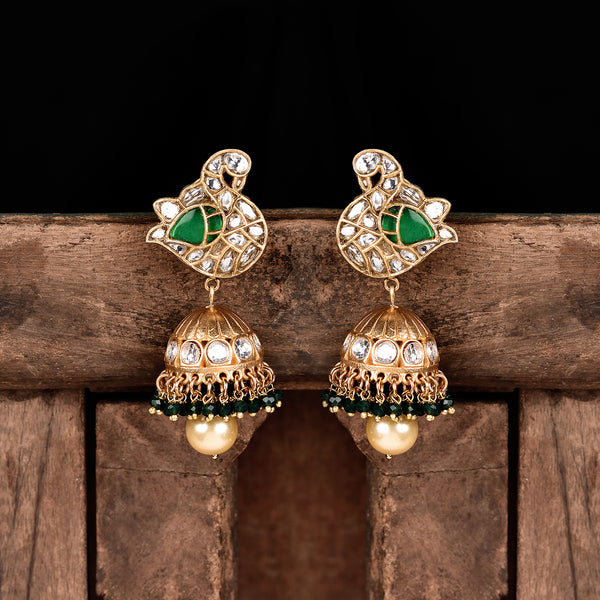 AVENTURINE PEACOCK EARRINGS