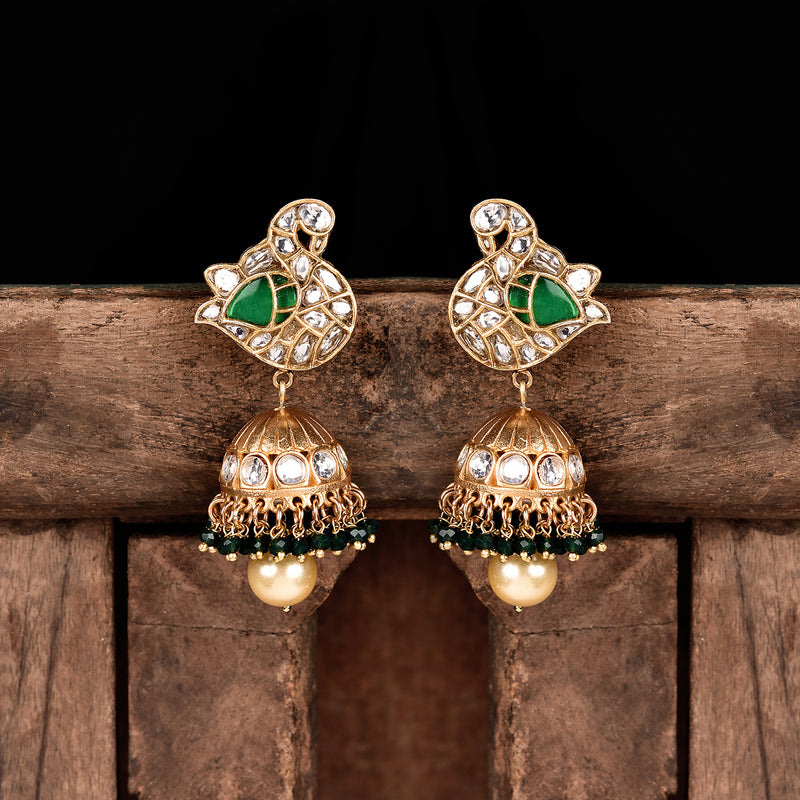 AVENTURINE PEACOCK EARRINGS