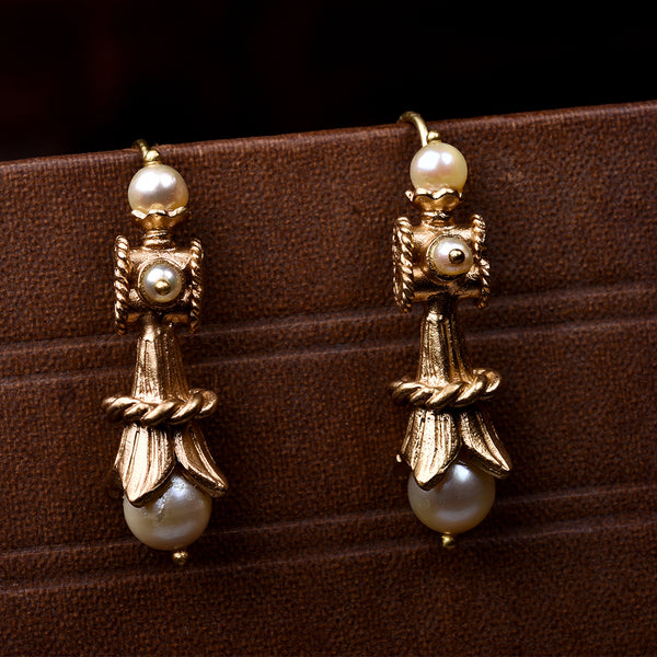 SYMETREE TURKISH PEARL DROP EARRINGS