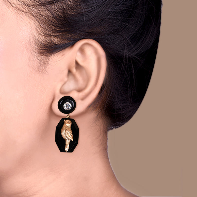 SYMETREE GOLDEN FINCH EARRINGS