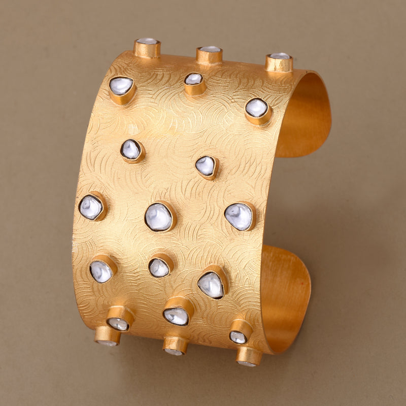 Cubic Zirconia Polki Cuff