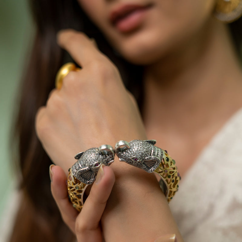 Royal Elephant Tourmaline  Bangle.