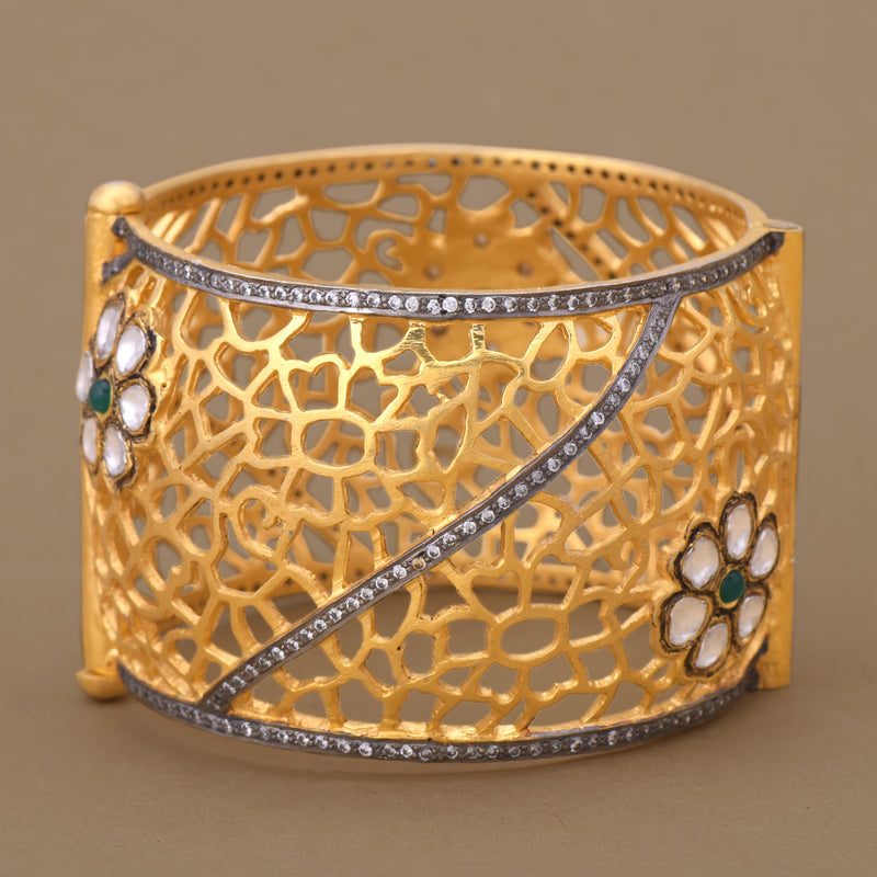 POLKI BLOSSOM FILIGREE BANGLE