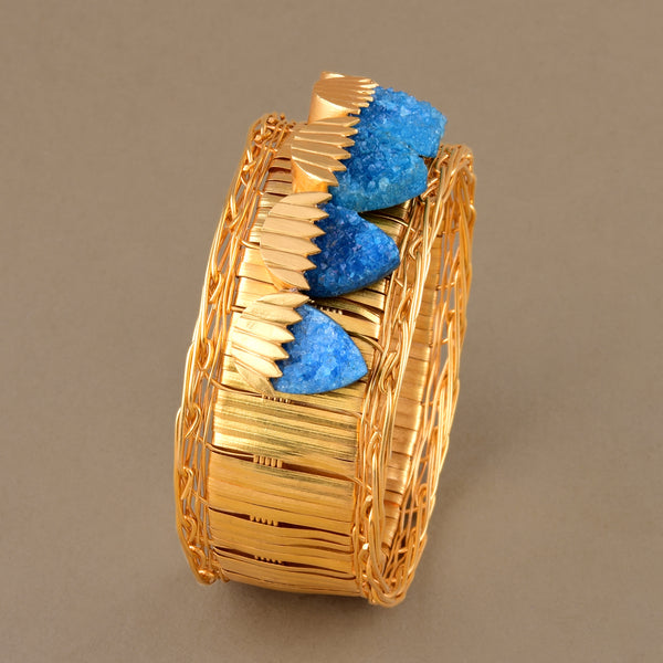 Blue Lagoon Golden Cuff