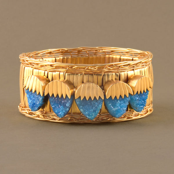 Blue Lagoon Golden Cuff