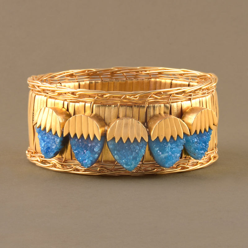 Blue Lagoon Golden Cuff