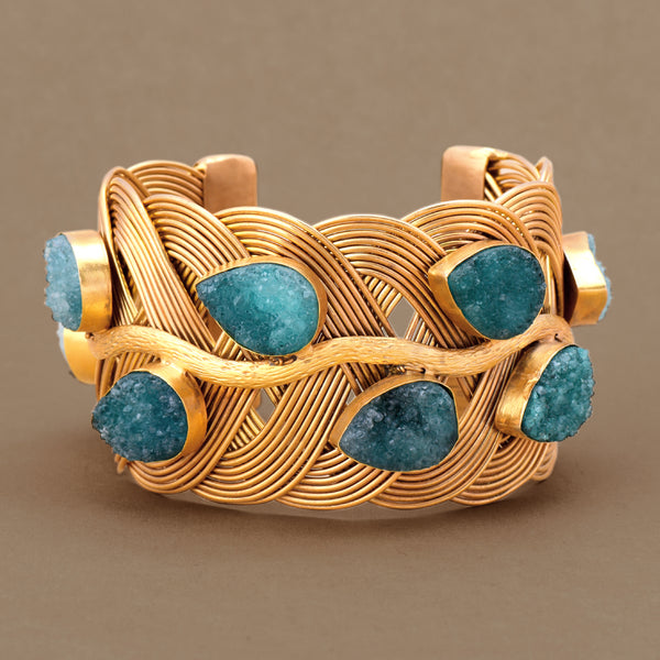 CLASSIC THREE STRAND DRUZY CUFF