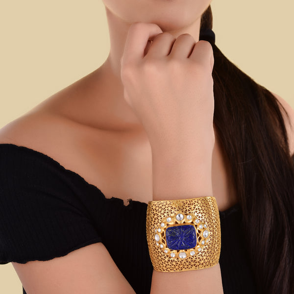 FILIGREE LAPIS CUFF