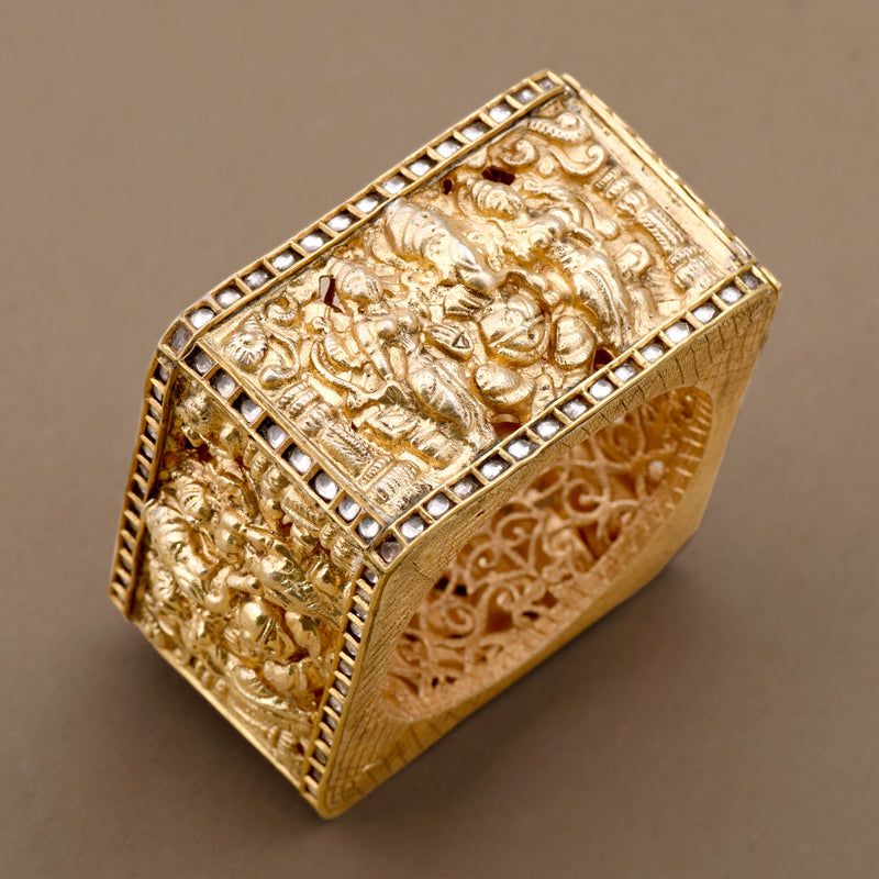 TEMPLE CUFF WITH CZ POLKI