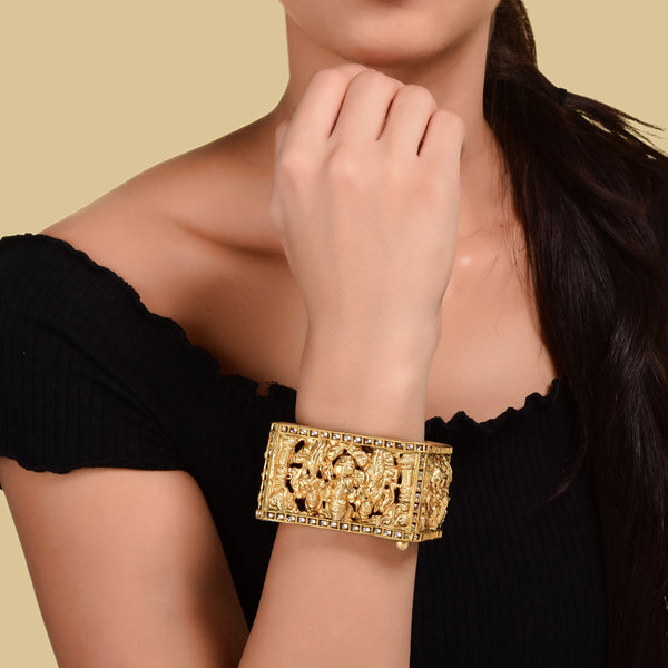 TEMPLE CUFF WITH CZ POLKI