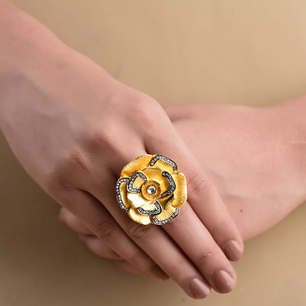 CUBIC ZIRCONIA ROSE RING