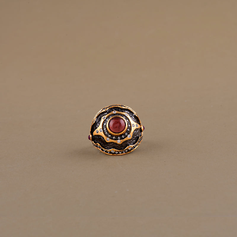 TWO -TONE TOURMALINE RING