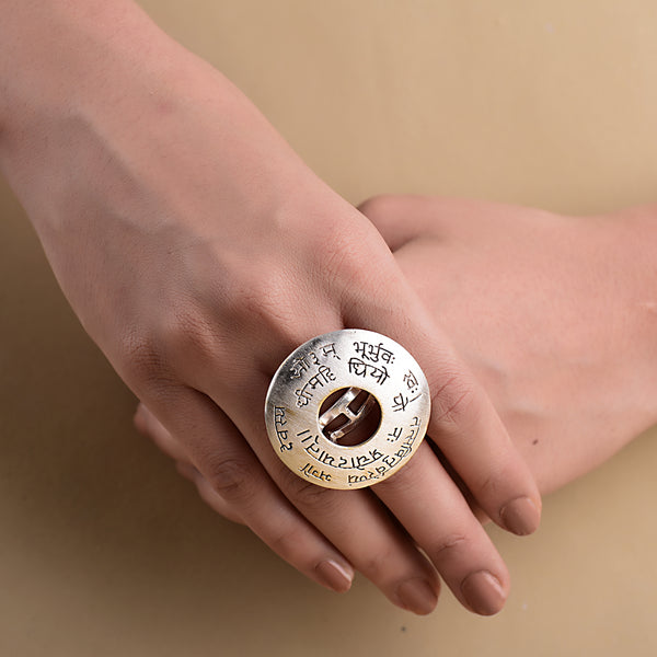 GAYATRI MANTRA DISC RING