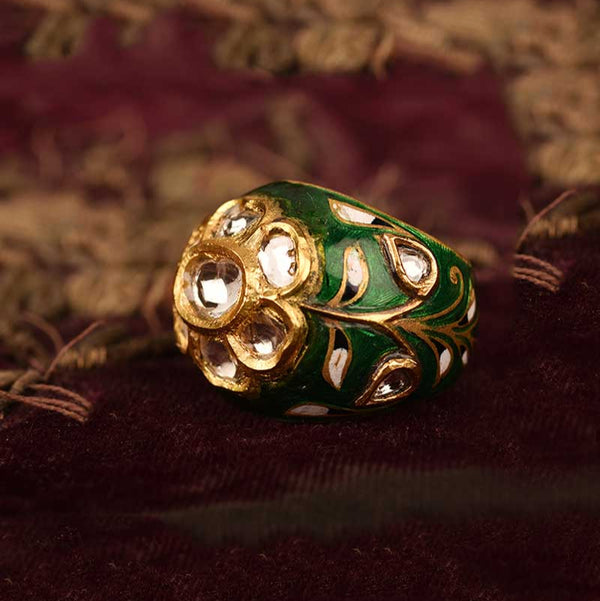 22KT GOLD ENAMEL RING