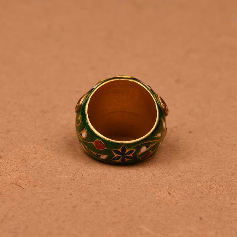 22KT GOLD ENAMEL RING