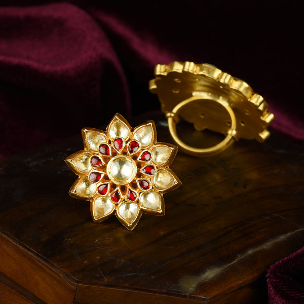 REGAL POLKI SUNFLOWER RING