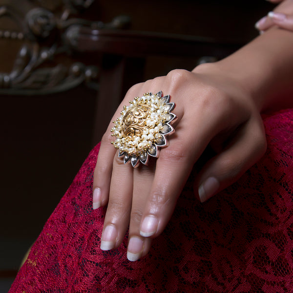 FLORAL GAJRA RING