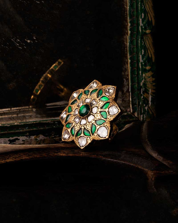 22KT GOLD PRATAASH POLKI RING