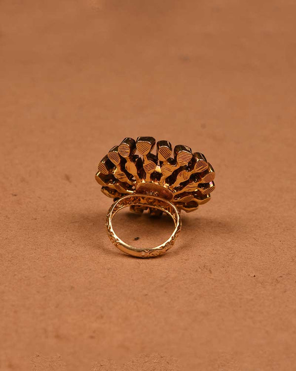3-D POLKI RING