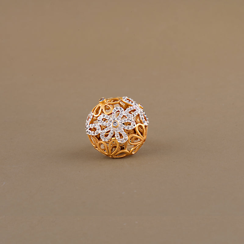 CUBIC ZIRCONIA FLOWER RING