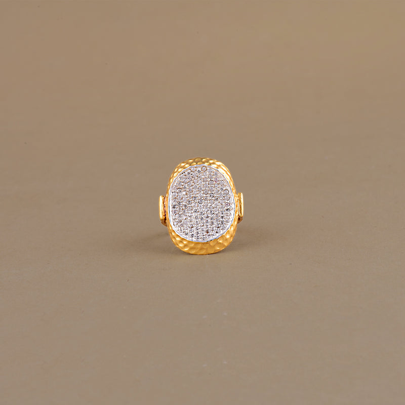 CUBIC ZIRCONIA GILDED RING