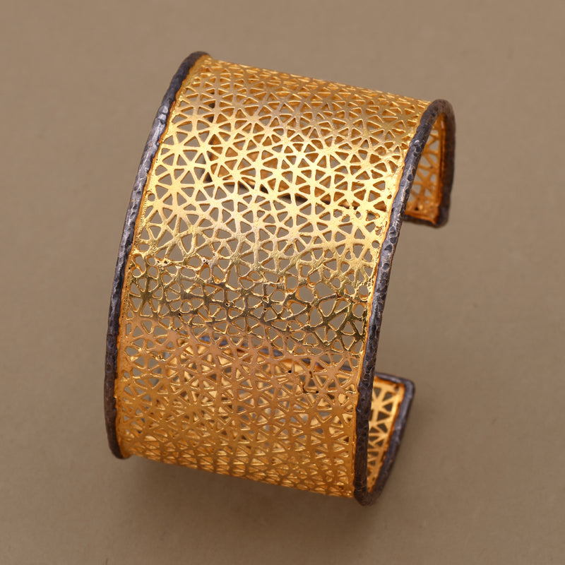 TWO- TONED FILIGREE CUFF