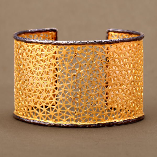 TWO- TONED FILIGREE CUFF