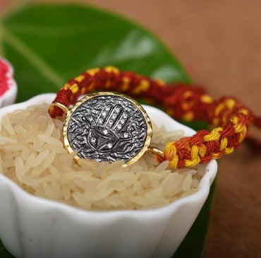 SYMETREE HAMSA PROTECTION CHARM RAKHI